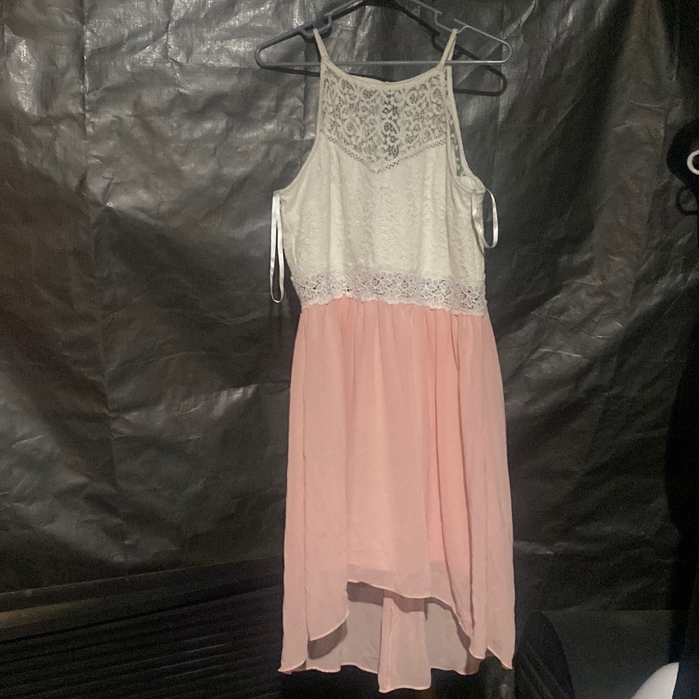 By & By size 19 pink and white dress